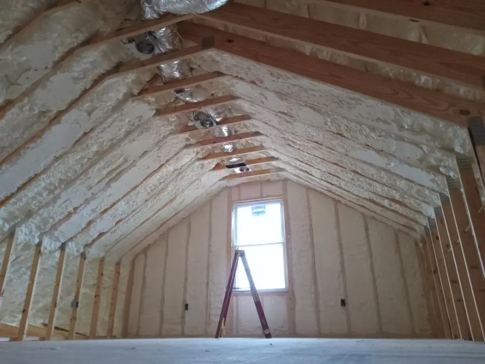 Spray foam roofing application for Crawl Space Insulation project in Diamond Springs